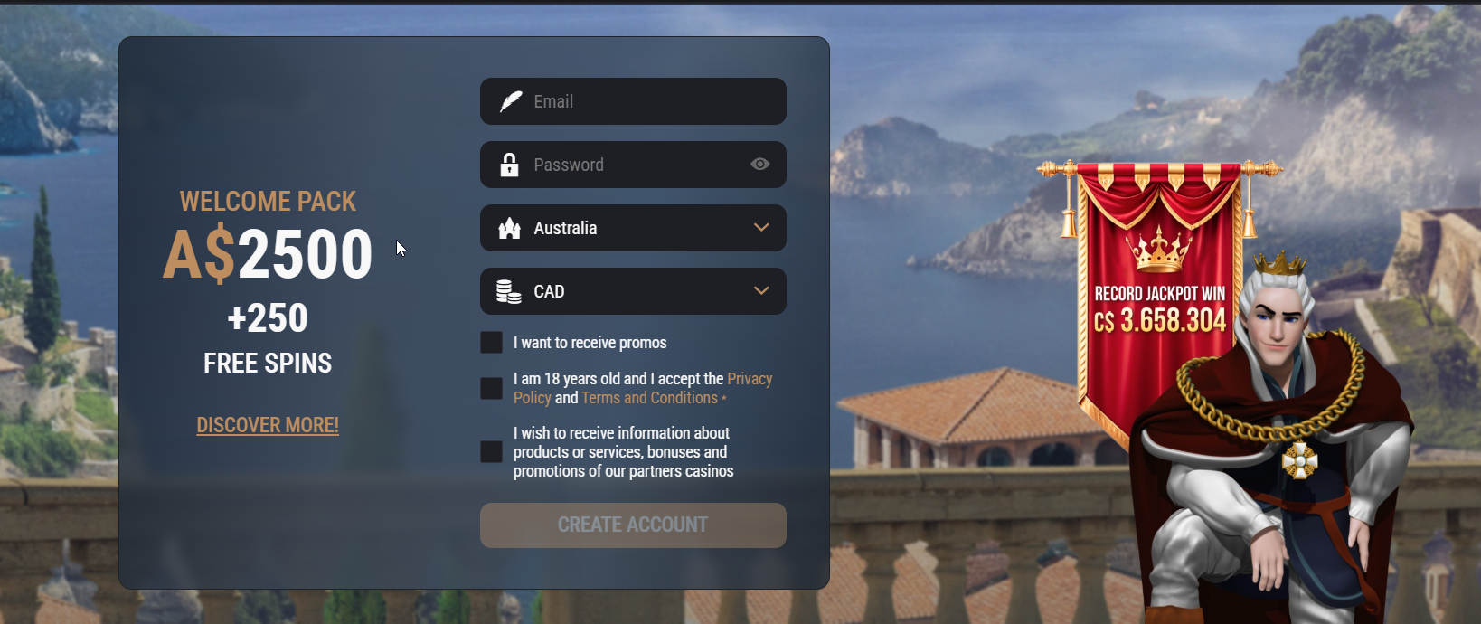 king billy welcome pack